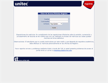 Tablet Screenshot of matricula.unitec.edu