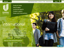 Tablet Screenshot of international.unitec.ac.nz